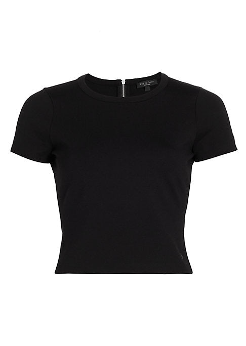 Stretchy Zip Crop Top