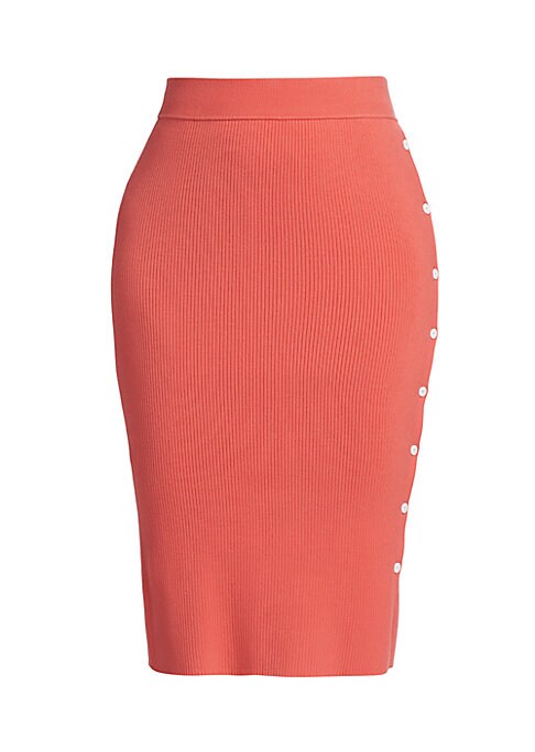 Button Detail Knit Skirt