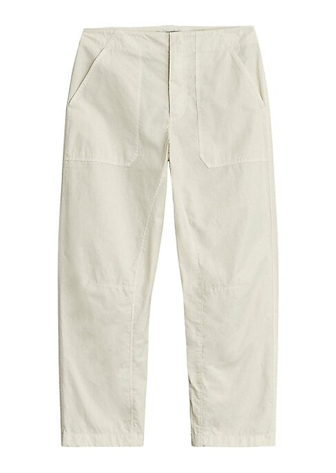 Cropped Cotton Work Pants