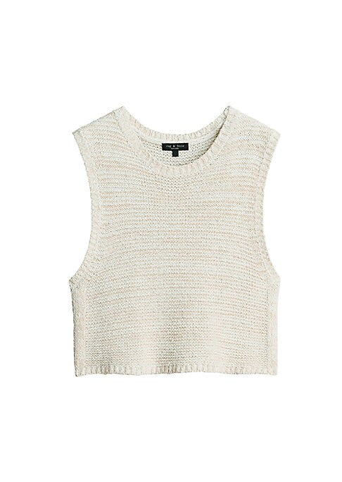 Linen Blend Cropped Tank