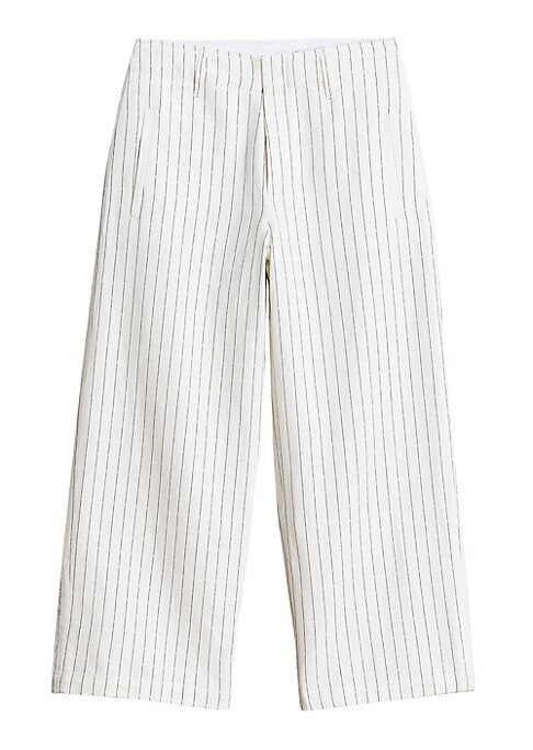Chic Pinstripe Cropped Trousers
