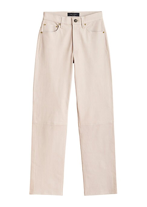 Sleek Leather Straight Pants