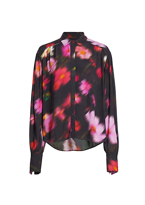 Floral Viscose Button-Up