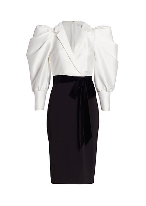 Tuxedo-Inspired Elegance Dress