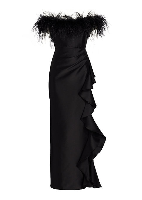 Feathered Elegance Gown