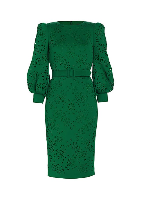 Puff Sleeve Paisley Sheath