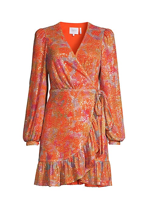 Shimmering Ruffle Mini Dress