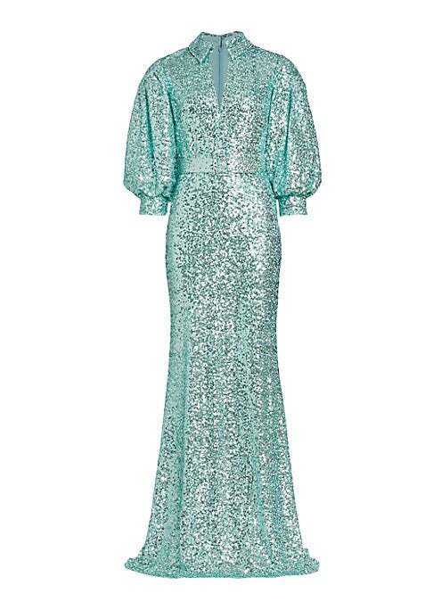 Sparkling Puff Sleeve Gown