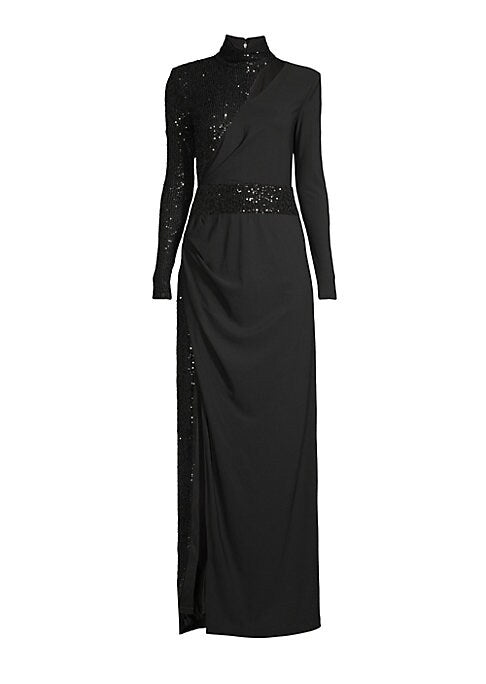Sparkle Satin Evening Gown