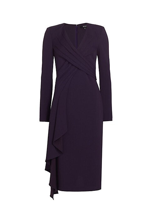 Ruffled V-Neck Midi Dress