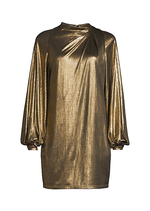Glossy Metallic Shift Dress