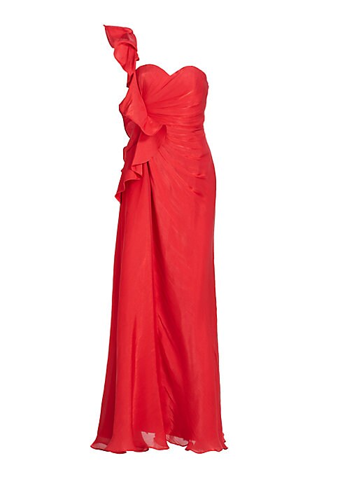 Elegant Chiffon Leaf Dress