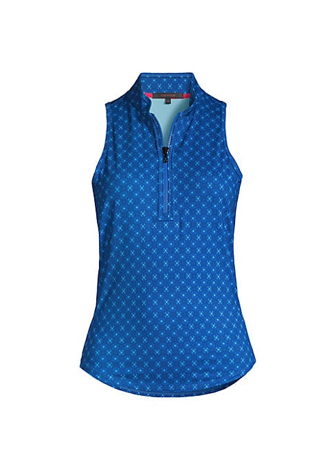Charming Sleeveless Zip Top