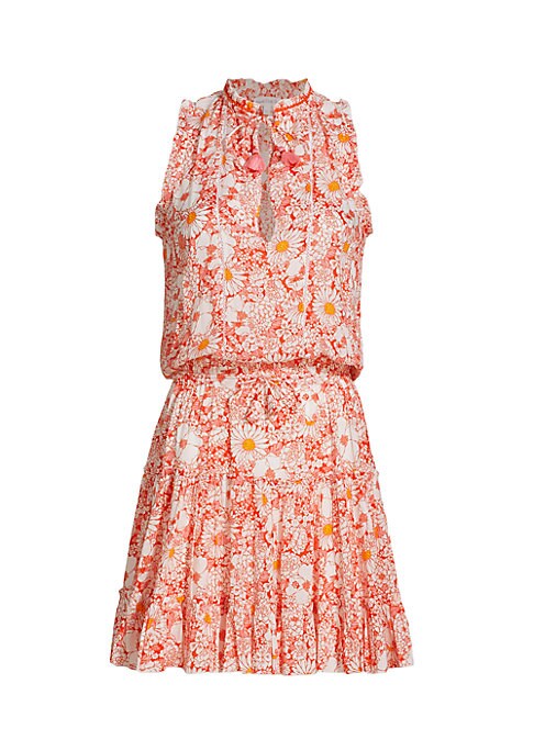 Floral Tassel Tiered Dress