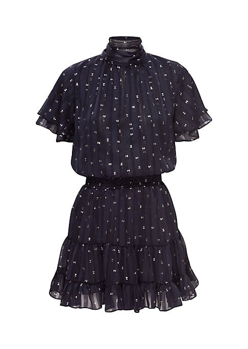 Ruffled Chiffon Mini Dress