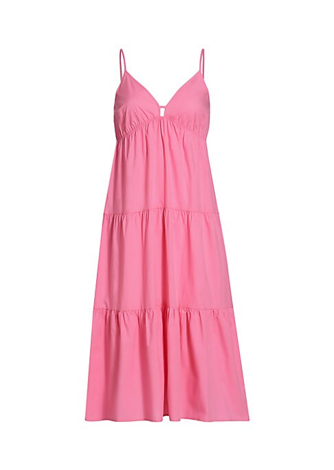 Tiered V-Neck Midi Dress