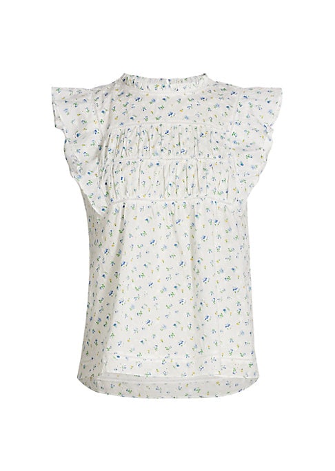 Floral Lace Ruffle Top