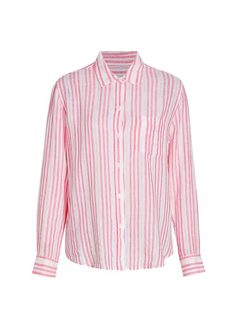 Luxe Striped Button-Up