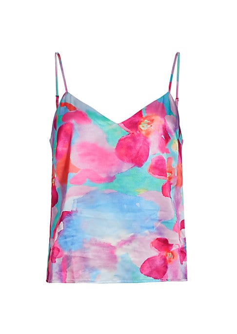 Floral Satin Crop Camisole