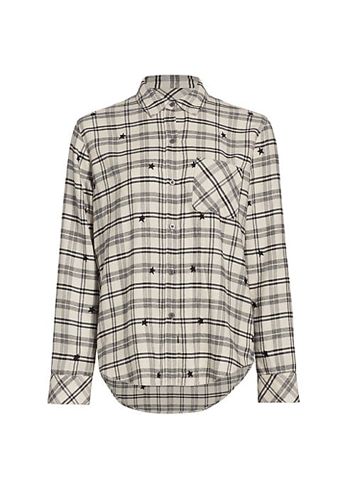Starry Plaid Button-Up
