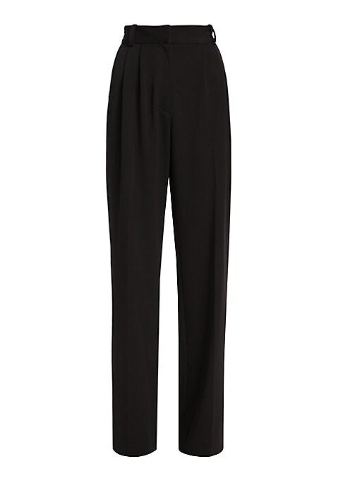 Pleated High-Waisted Trousers