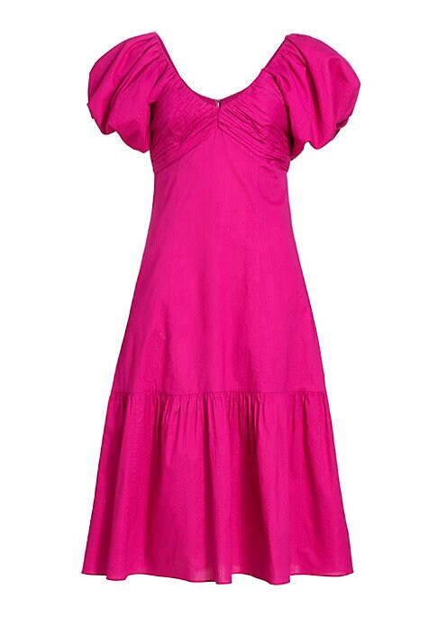 Puff Sleeve Cotton Dress