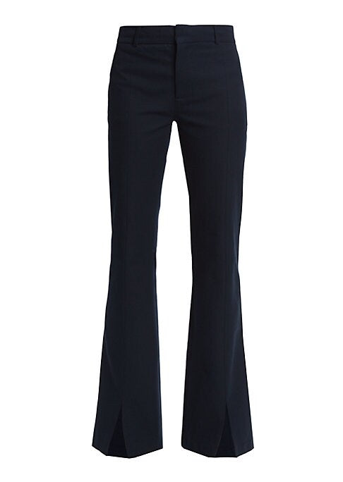 Flared Cotton Split Pants