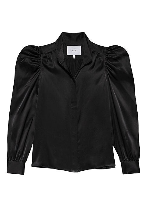 Silk Puff Sleeve Blouse