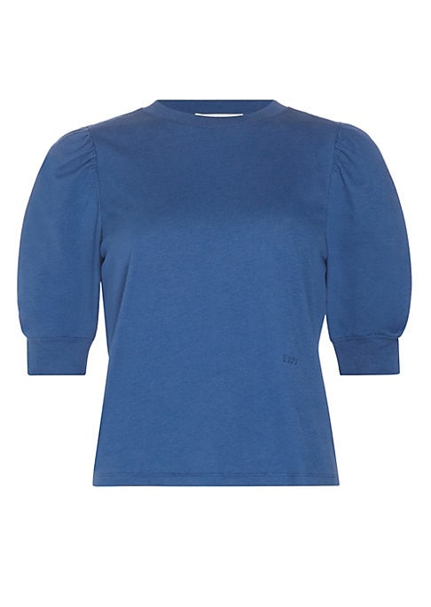 Ruched Sleeve Cotton Top