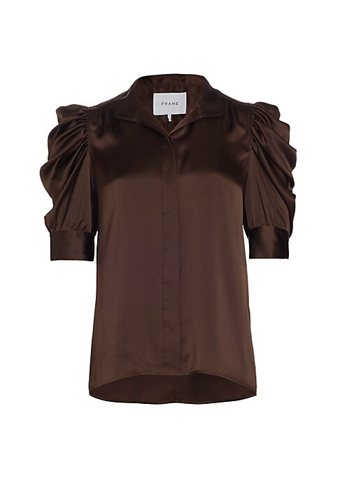Luminous Silk Puff Top
