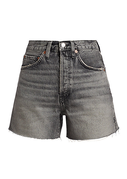 Retro High-Waist Denim Shorts