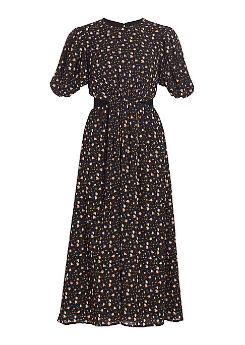 Floral Cut-Out Midi Dress