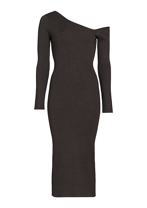 Sleek Off-Shoulder Midi Dress