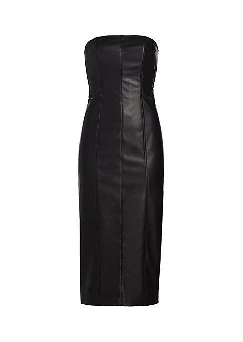 Chic Leather Midi Dress