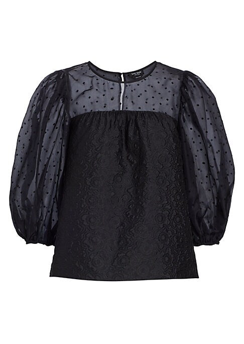 Floral Luxe Puff Blouse