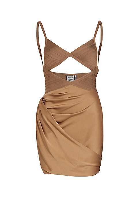 Chic Satin Cut-Out Minidress