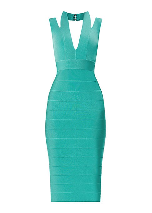 V-Neck Bodycon Dress