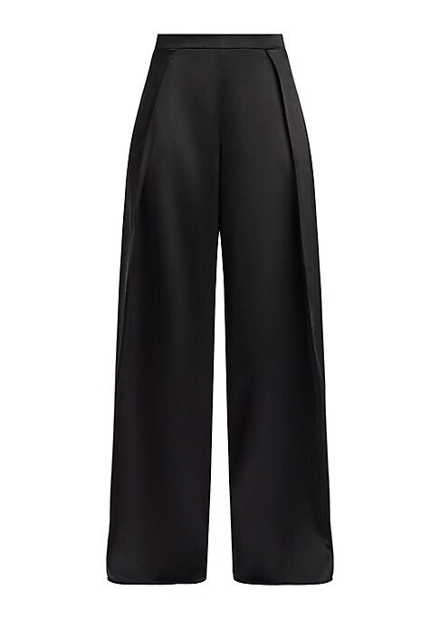 Silk Flowing Wide-Leg Trousers