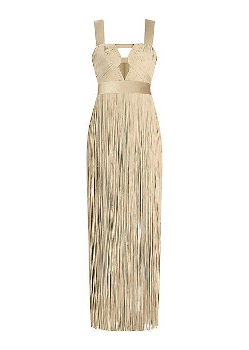 Fringe Contour Evening Dress