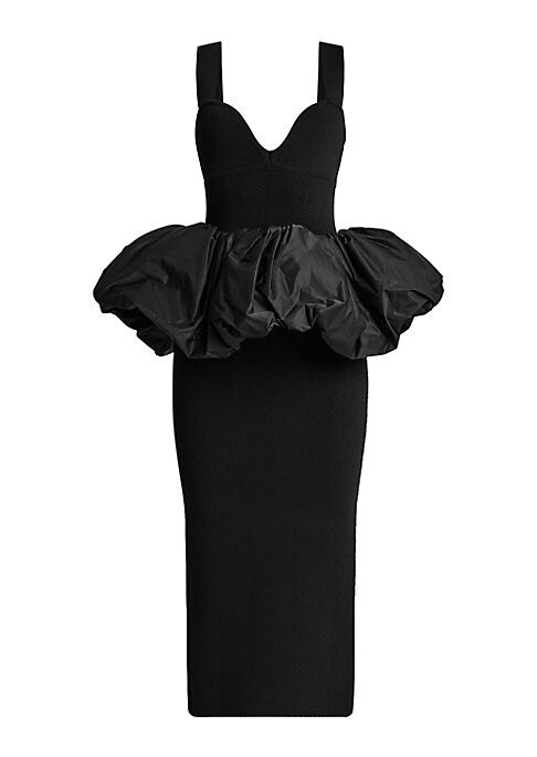 Peplum Chic Midi Dress