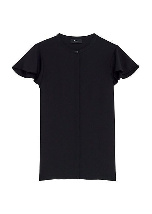 Ruffled Silk Elegance Top