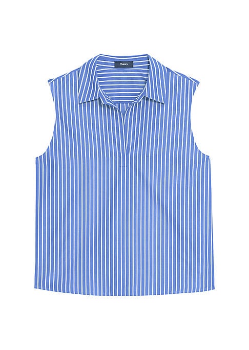 Chic Striped Polo Top