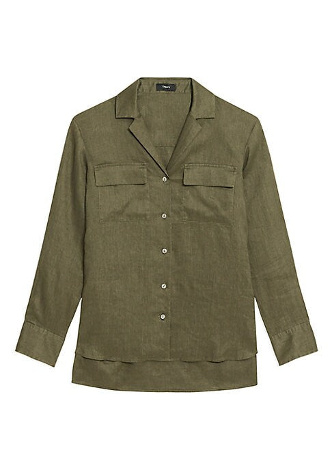 Linen Utility Blouse