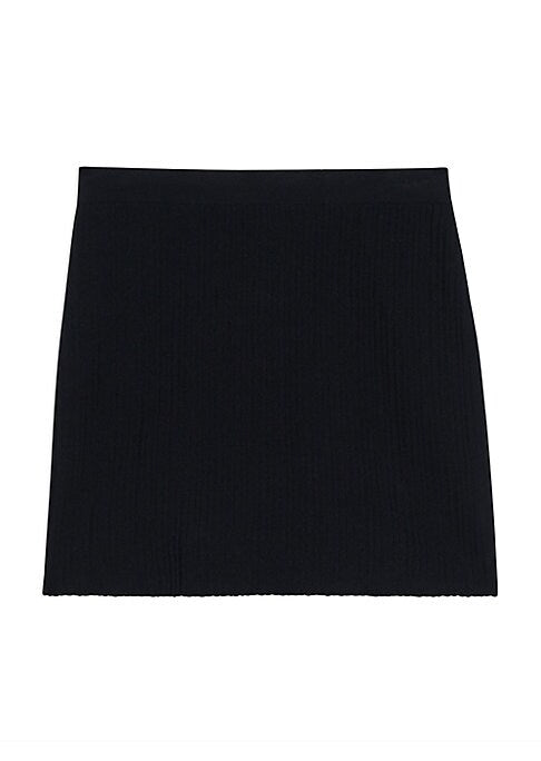 Ribbed Cotton Mini Skirt