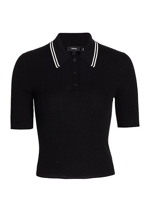 Chic Wool Polo Top