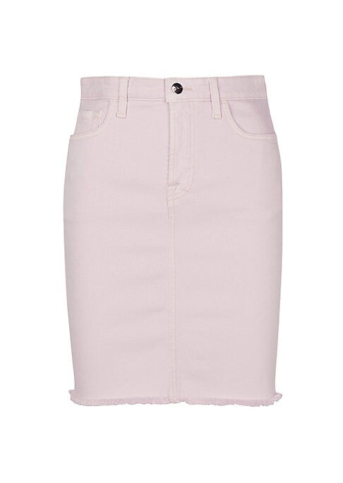 Frayed Denim Pencil Skirt