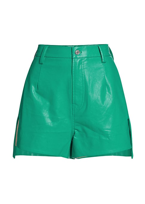 Faux Leather High-Rise Shorts