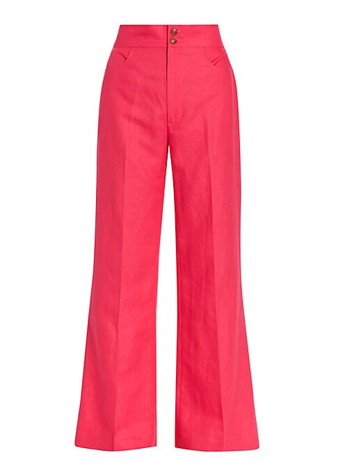 Linen Blend Wide Pants