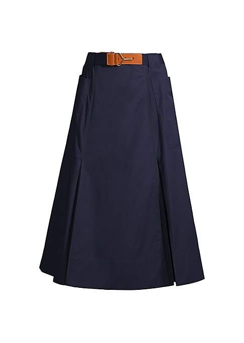 Breezy Belted Cotton Skirt