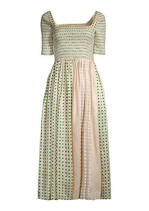Dotted Charm Midi-Dress